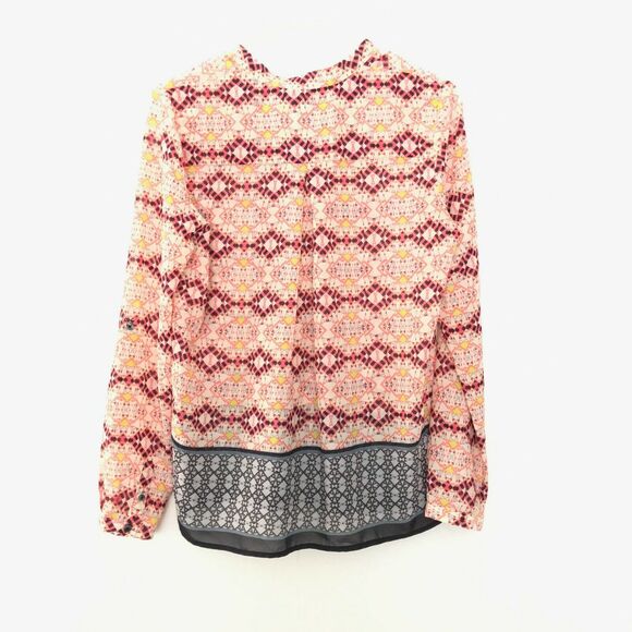 Anthropologie HD in Paris Womens Kaveri Geometric Print Blouse Pullover Top 2 - Picture 5 of 8